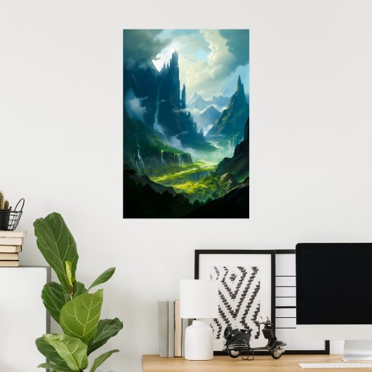 Burg im Tal Poster (Heimbüro)