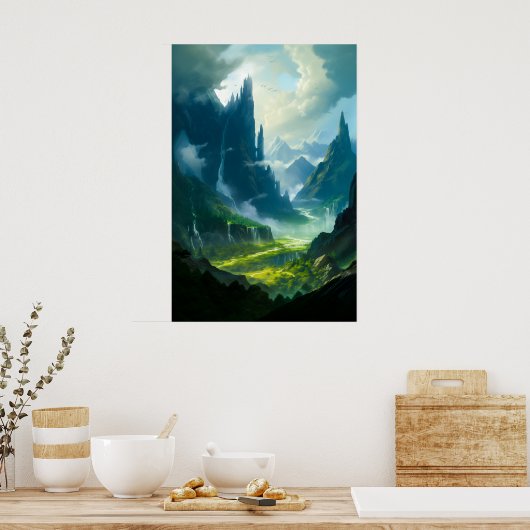 Burg im Tal Poster (Küche)