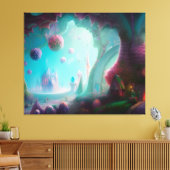 Burg im verzauberten Wald Leinwanddruck (Insitu (Wohnzimmer))