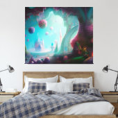 Burg im verzauberten Wald Leinwanddruck (Insitu (Schlafzimmer))