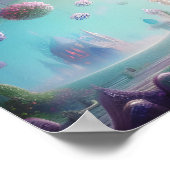 Burg im verzauberten Wald Poster (Ecke)