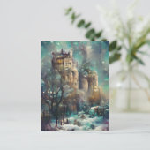 Burg im Wald, Fantasy Dschungel, Zauberburg Postkarte (Stehend Vorderseite)