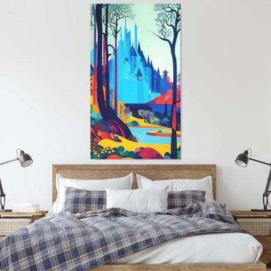 Burg im Wald Leinwanddruck (Insitu (Schlafzimmer))