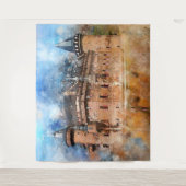 Burg im Wald Wandteppich (Vorderseite)