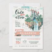 Burg in der Sky Birthday Party Einladung (Vorderseite)