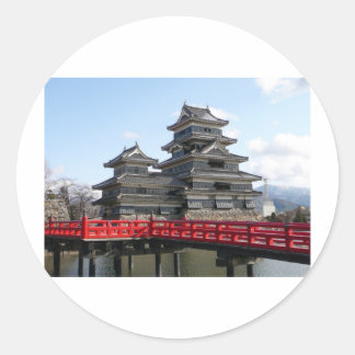 Burg in Japan Runder Aufkleber