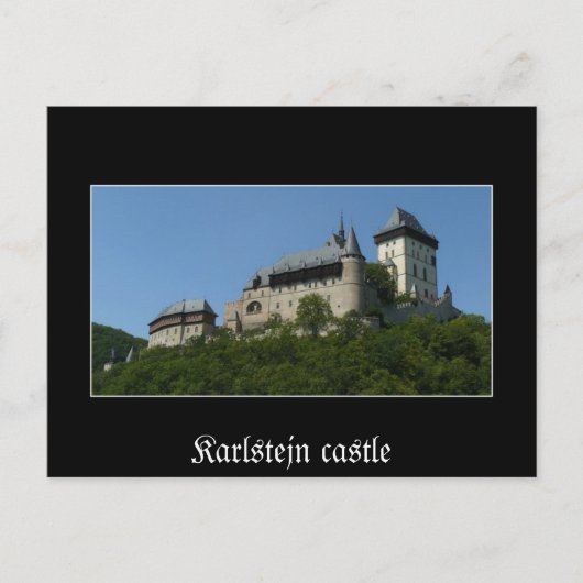 Burg Karlstejn Postkarte (Vorderseite)