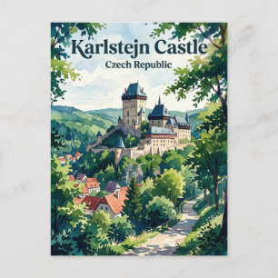Burg Karlštejn Tschechien Postkarte