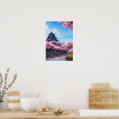 Burg Kirchenblüten Poster (Küche)