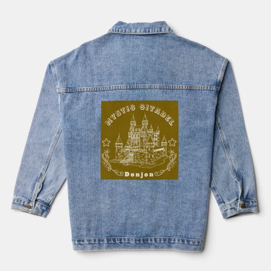 Burg - Klassisches Design Jeansjacke (Rückseite)