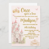 Burg & Kronprinzessin Einladung zum Geburtstag (Vorne/Hinten)