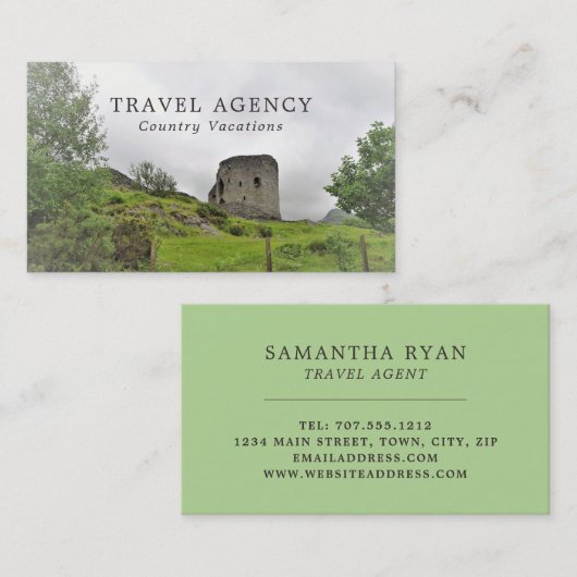 Burg Landschaft, Agent Visitenkarte (Vorne/Hinten)