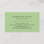 Burg Landschaft, Agent Visitenkarte (Rückseite)