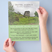 Burg Landschaft, Reiseagentur Advert Flyer (Hand)