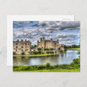 Burg Leeds und Moat Postkarte (Vorne/Hinten)