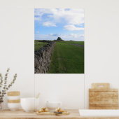 Burg Lindisfarne auf der Insel Heilige Insel Poster (Küche)