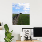 Burg Lindisfarne auf der Insel Heilige Insel Poster (Heimbüro)