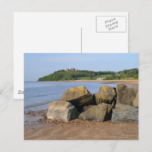 Burg Llansteffan Postkarten (Vorne/Hinten)