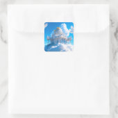 Burg Lofty Aspirations Quadratischer Aufkleber (Tasche)