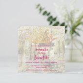 Burg Mairytale Süß 16 Einladung (Stehend Vorderseite)