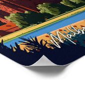 Burg Malbork Polen Vintage Reise Abbildung Poster (Ecke)