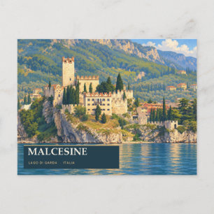 Burg Malcesine am Gardasee Postkarte