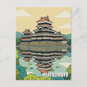 Burg Matsumoto Japan Postkarte