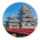 Burg Matsumoto und Brücke Keramikknauf (Vorderseite)