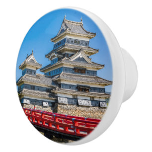 Burg Matsumoto und Brücke Keramikknauf