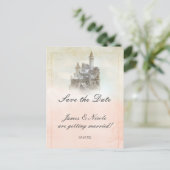 Burg Mendrisiotto Burg Storybook Save the Date Pos Ankündigungspostkarte (Stehend Vorderseite)