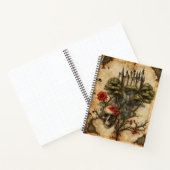 Burg mit Schädel Notizblock (Innenseite)