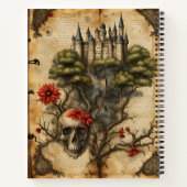 Burg mit Schädel Notizblock (Rückseite)