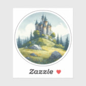 Burg Mittelalter Aufkleber (Blatt)