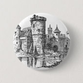 Burg Mittelalter Button (Vorderseite)
