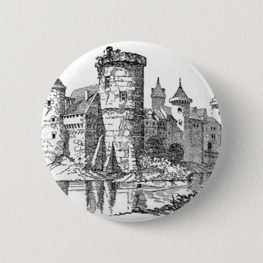 Burg Mittelalter Button (Vorderseite)
