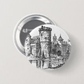 Burg Mittelalter Button (Vorne & Hinten)