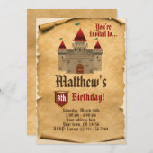Burg Mittelalter Einladung (Vorne/Hinten)