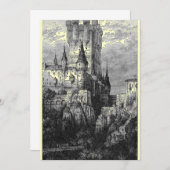 Burg Mittelalter Einladung (Vorne/Hinten)