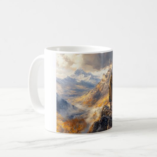 Burg Mittelalter Kaffeetasse (Vorderseite Links)