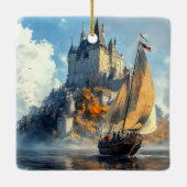 Burg Mittelalter Keramikornament (Rückseite)