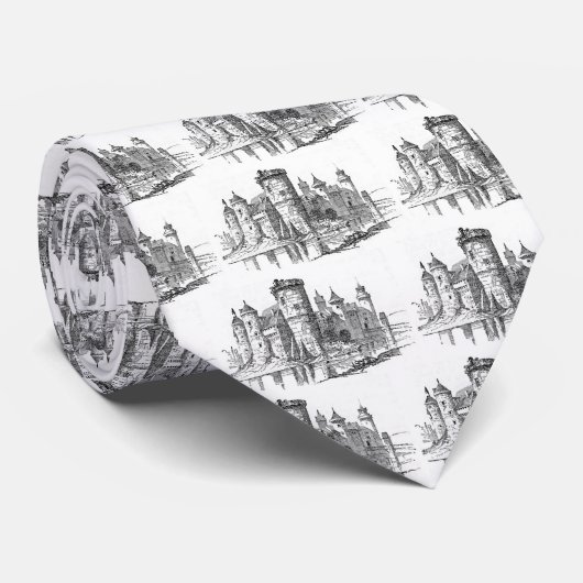 Burg Mittelalter Krawatte (Gerollt)