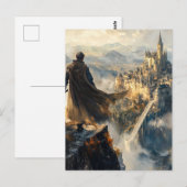 Burg Mittelalter Postkarte (Vorne/Hinten)