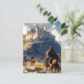 Burg Mittelalter Postkarte (Stehend Vorderseite)