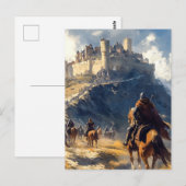Burg Mittelalter Postkarte (Vorne/Hinten)