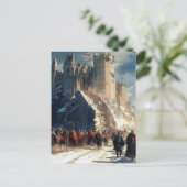 Burg Mittelalter Postkarte (Stehend Vorderseite)