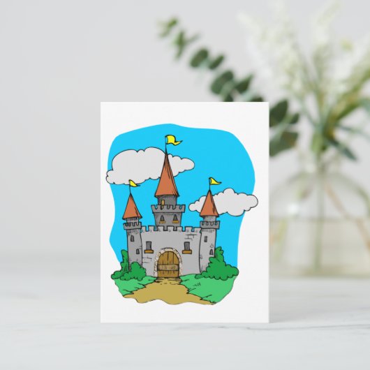 Burg Mittelalter Postkarte (Stehend Vorderseite)