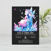 Burg Moderne Prinzessin Birthday Einladung (Stehend Vorderseite)