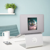 Burg Monte Fantasy Sticker (Laptop auf Schreibtisch)