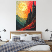 Burg Moonlit Leinwanddruck (Insitu (Schlafzimmer))