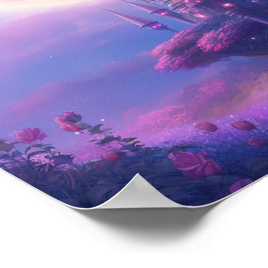 Burg Moonlit Poster (Ecke)